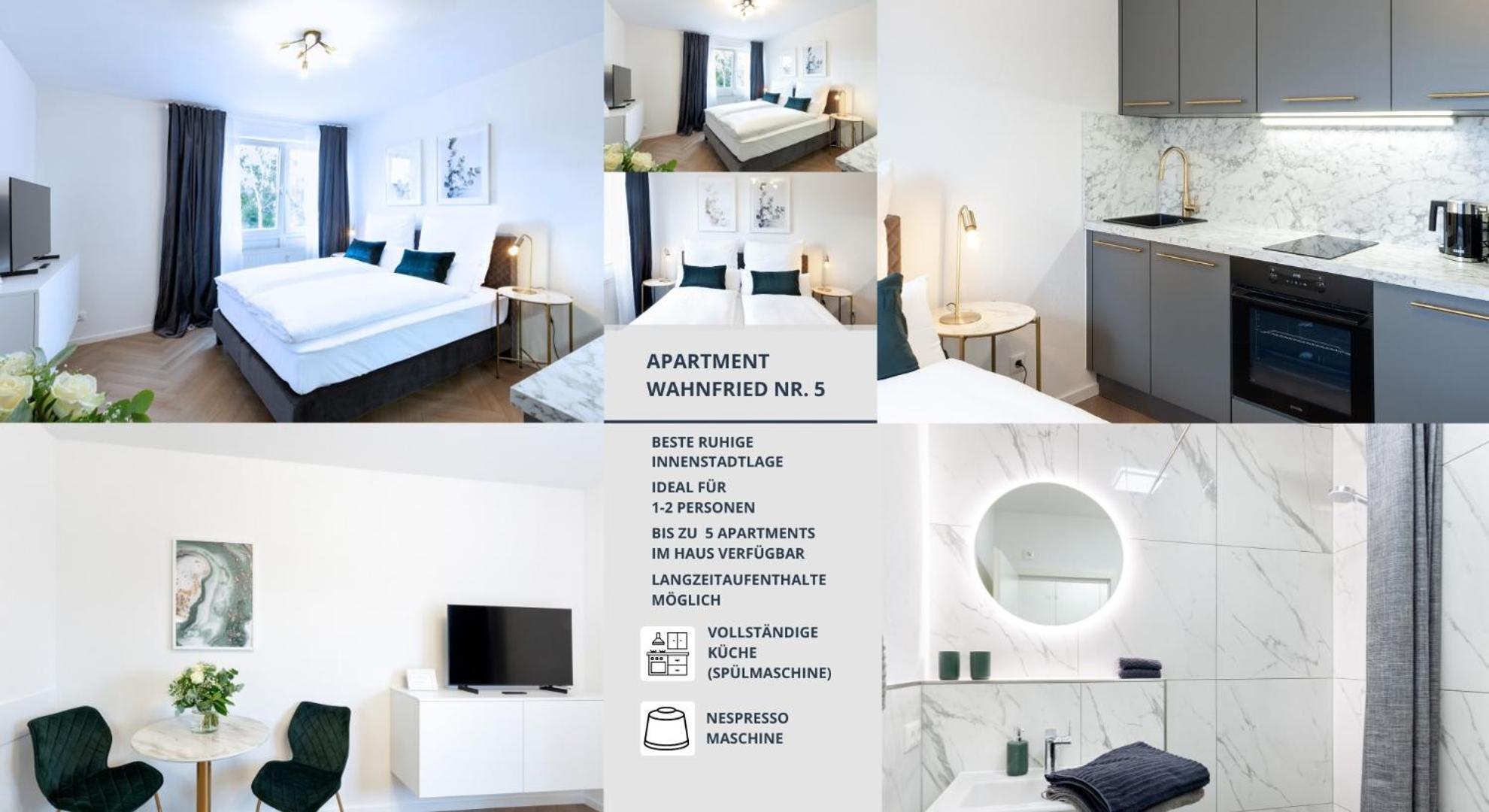Apartment Wahnfried No5 - Zentrales Cityapartment Kueche Mit Duschbad - 300M Zur Fussgaengerzone Bayreuth Exteriör bild